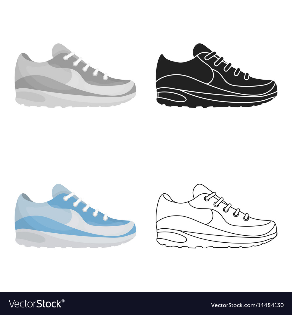 Sneakers icon in cartoon style isolated on white