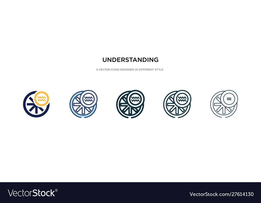 Understanding icon in different style two