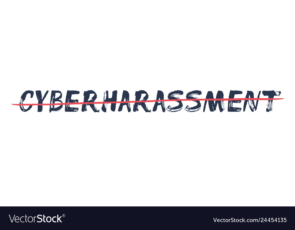 Cyberharassment - handgezeichneter Text