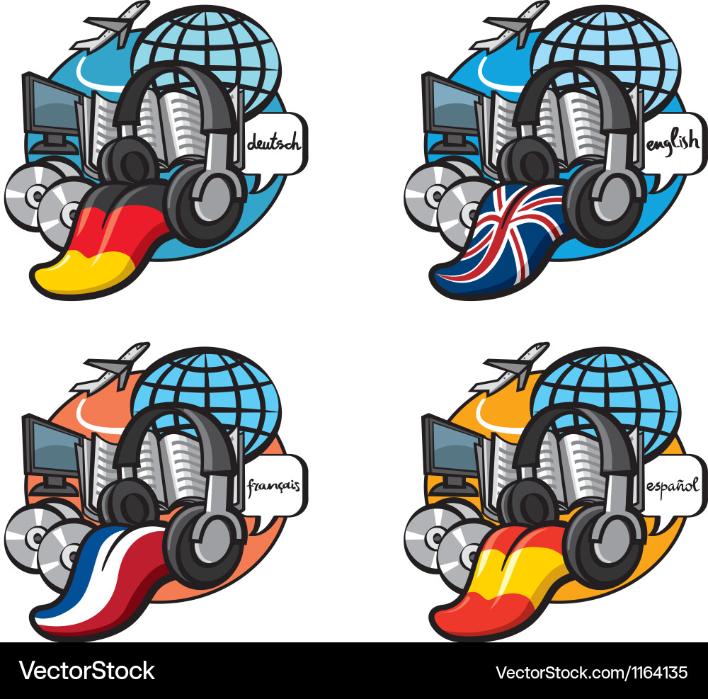 Language learning Royalty Free Vector Image - VectorStock