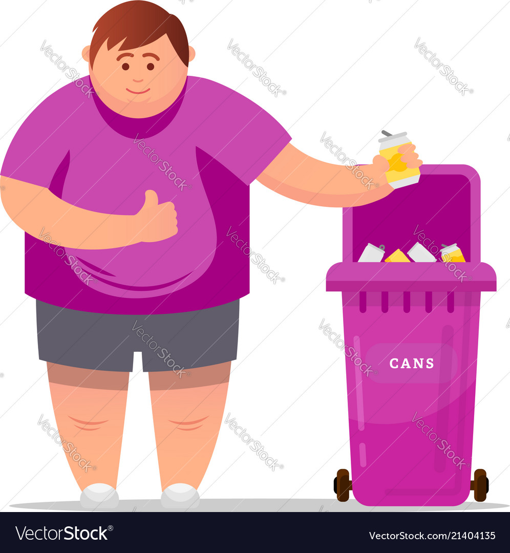 Man hand throws garbage