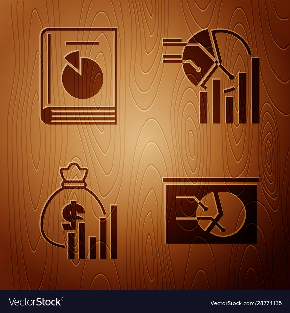 Set board with graph chart user manual money bag