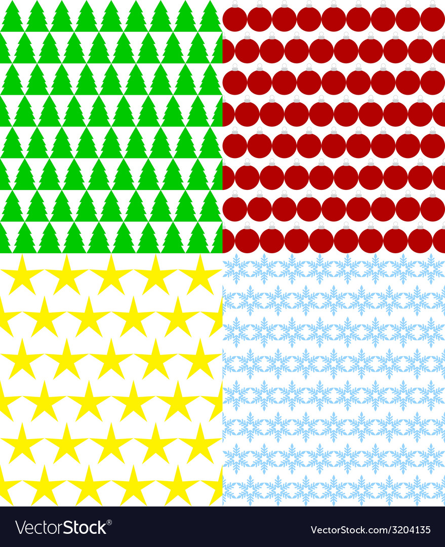 Set of seamless christmas backgrounds