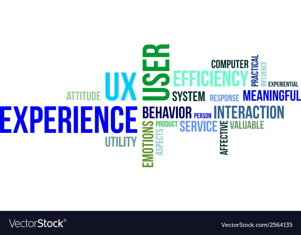 Word cloud user experience Royalty Free Vector Image
