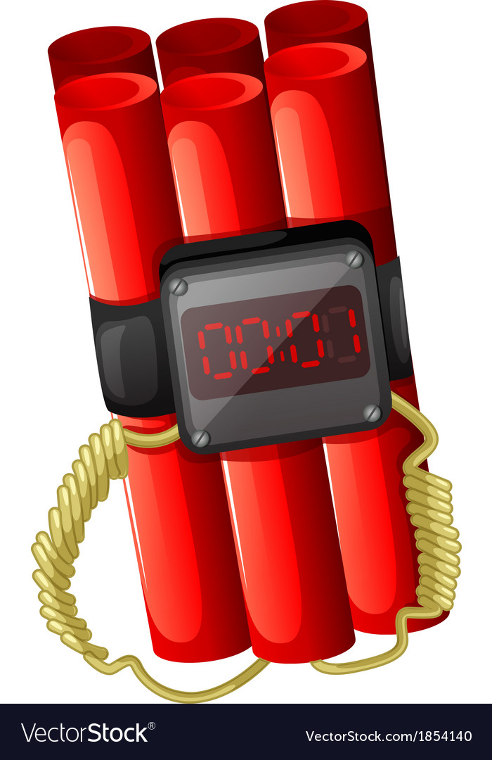 A bomb with timer Royalty Free Vector Image VectorStock