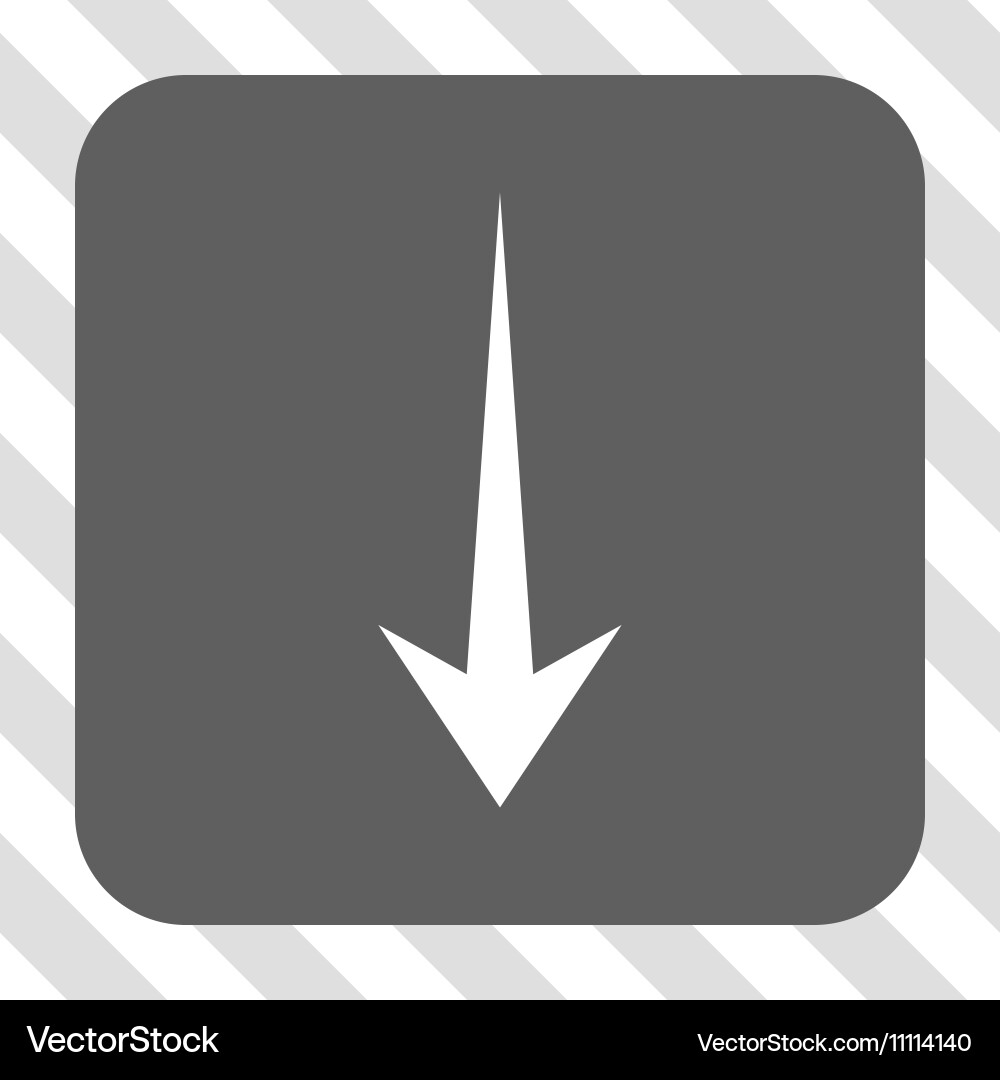 Arrow Down Rounded Square Button Royalty Free Vector Image