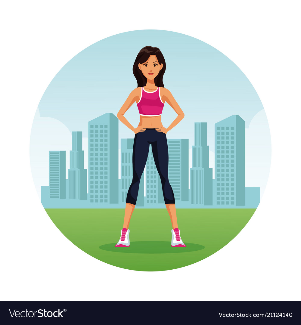 Fitnesswoman in the city