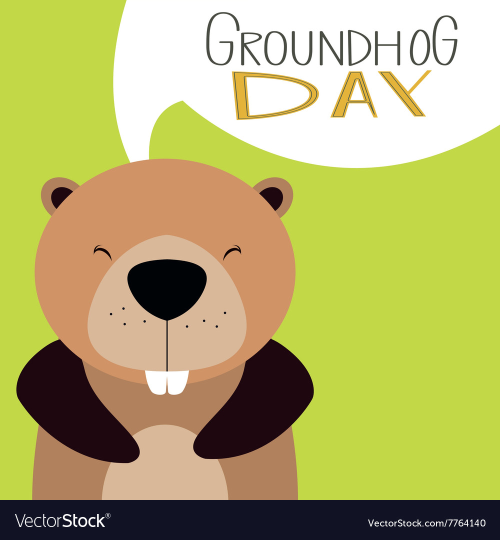 Groudhog day background Royalty Free Vector Image