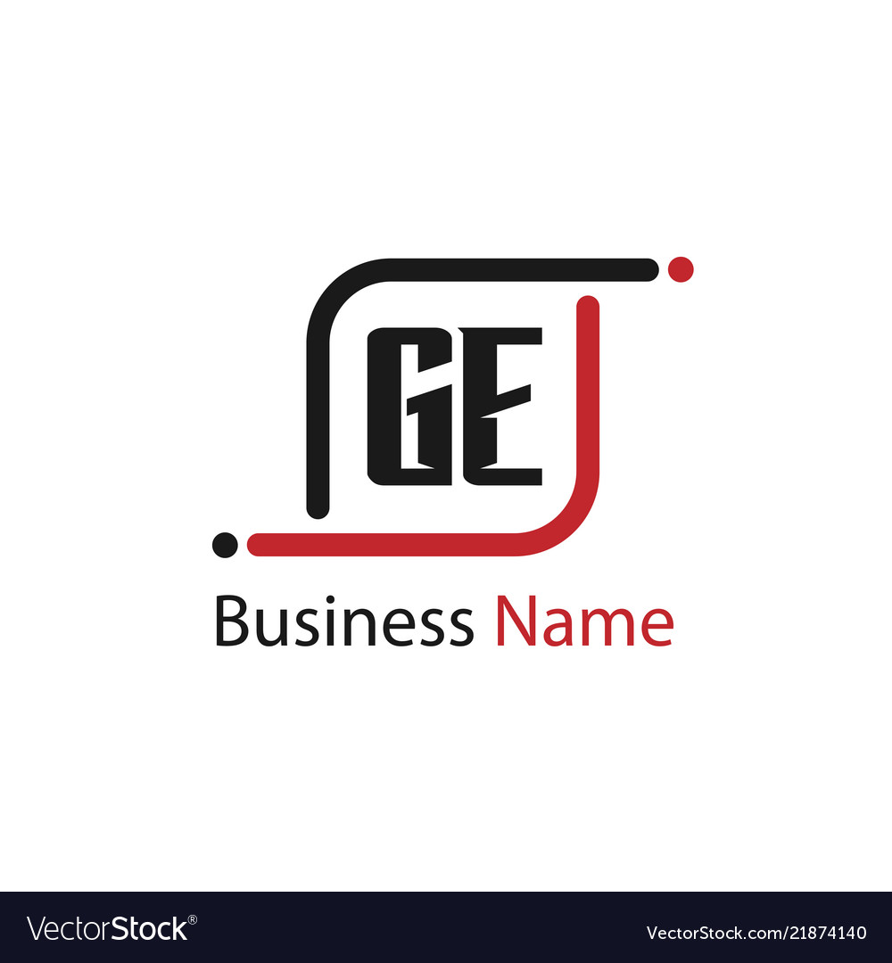 Initial letter ge logo template design