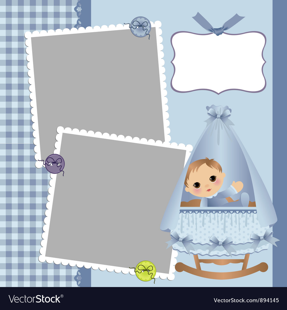 Cute template for babys card