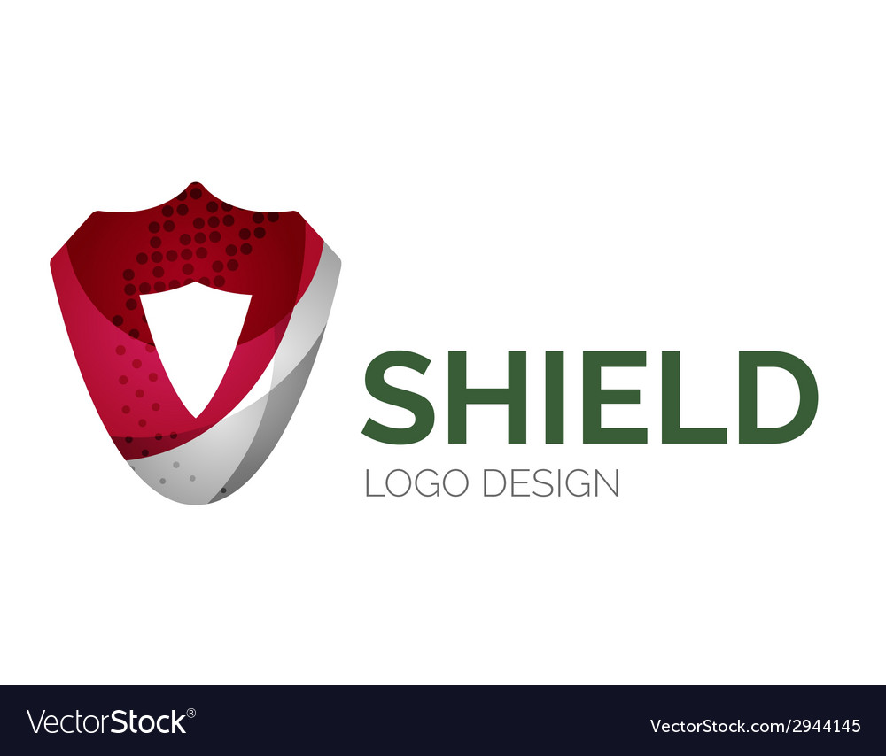 Secure Schild Logo Design aus Farbstücken