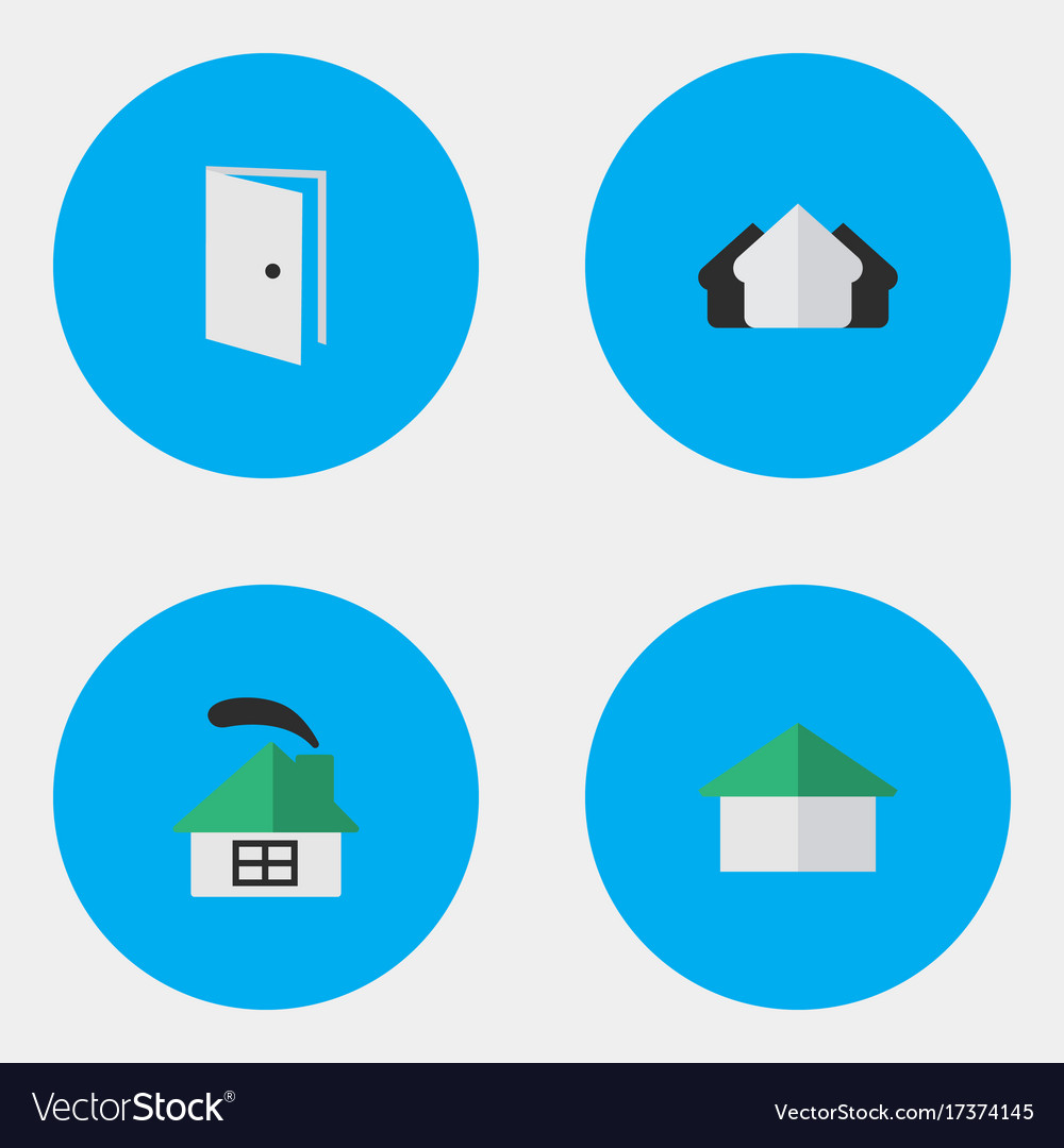 Set of simple estate icons