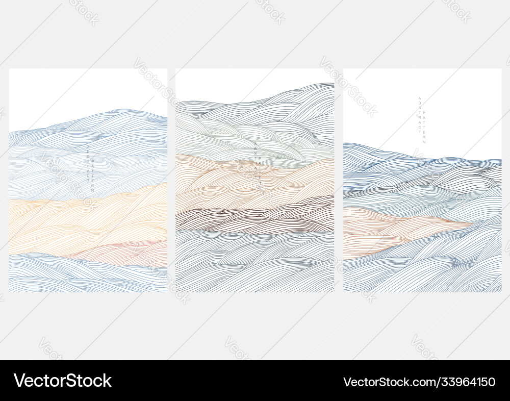 Abstract landscape background with line pattern Vector Image