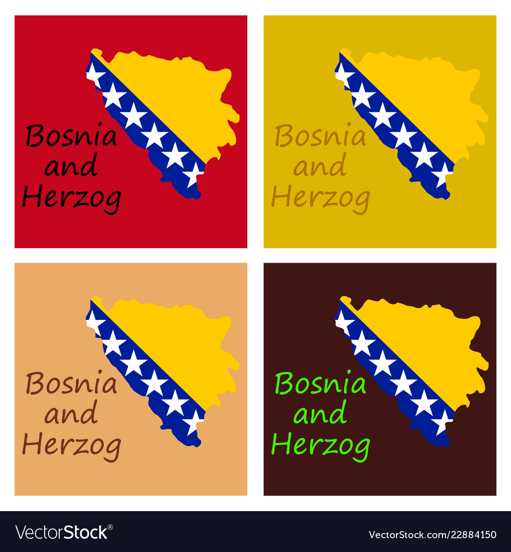 Bosnien und Herzegowina politische Karte mit Hauptstadt