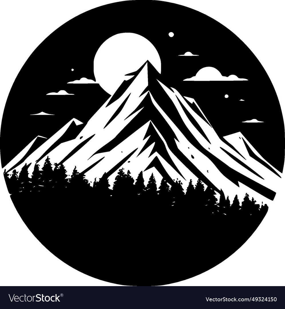 Mountains - high quality logo ideal for t-shirt