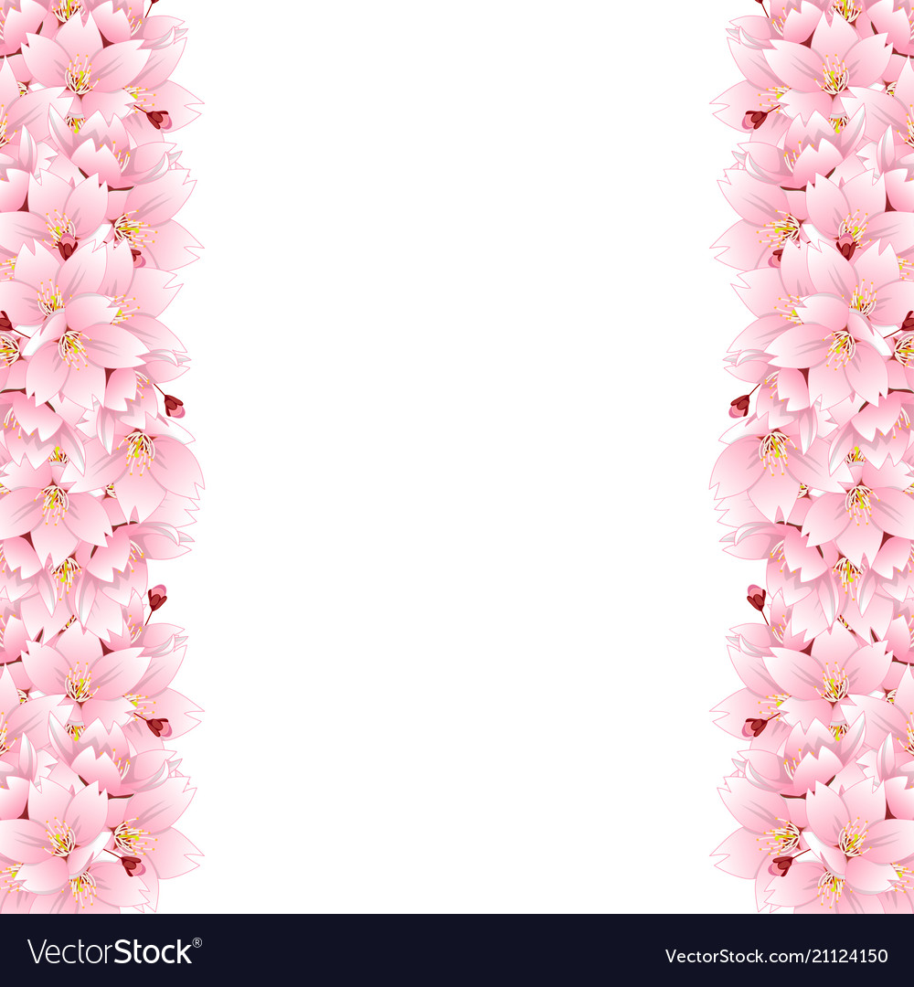 Cherry Blossom Border SVG