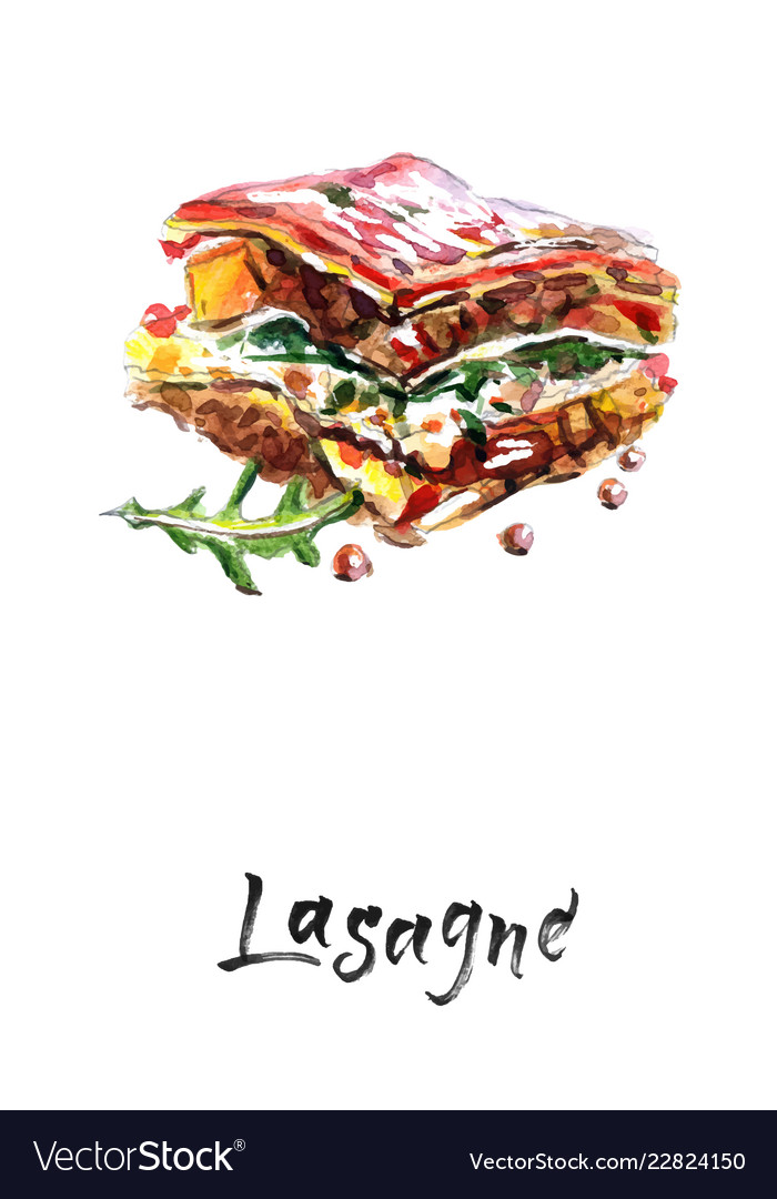 Tasty lasagne with meat covered cheese