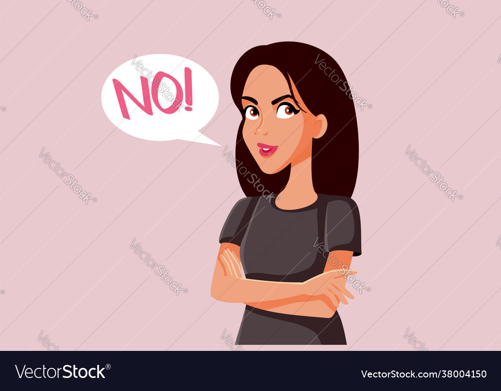 Upset woman saying Royalty Free Vector Image - VectorStock