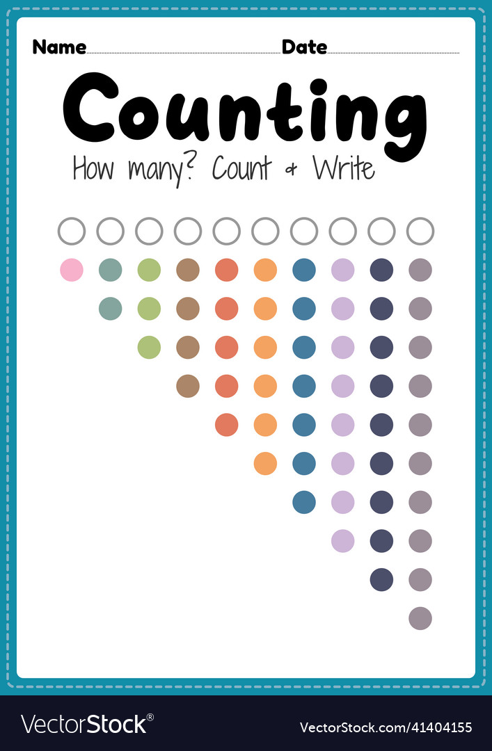 Counting worksheet math printable sheet