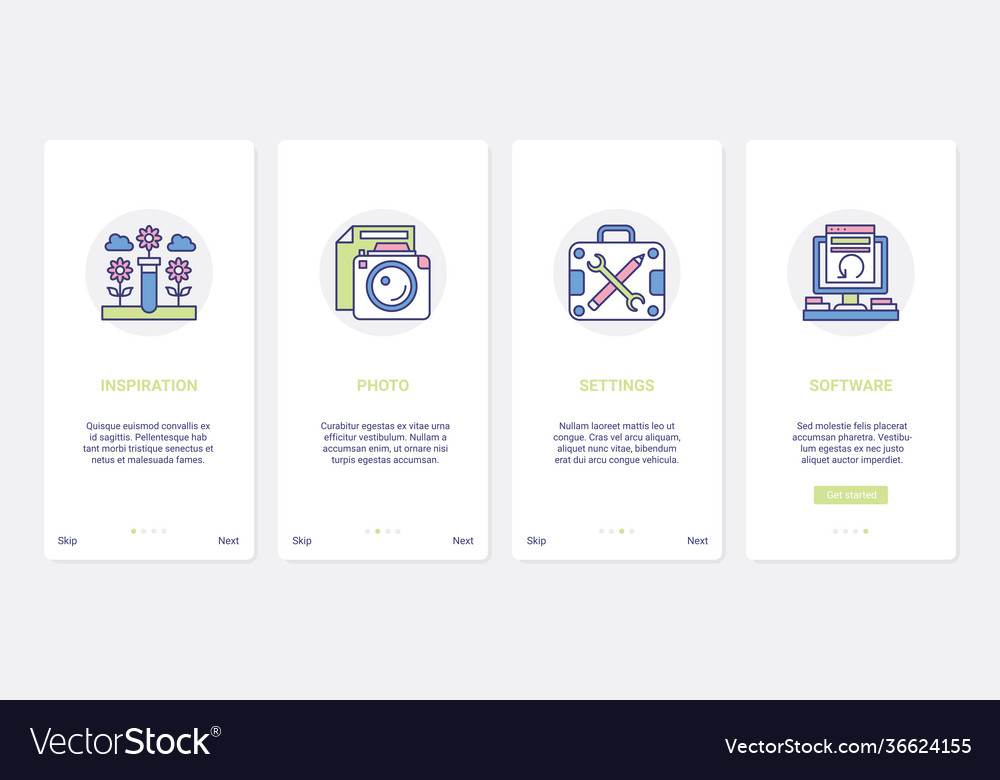 Creative art web content design creation ux ui Vector Image