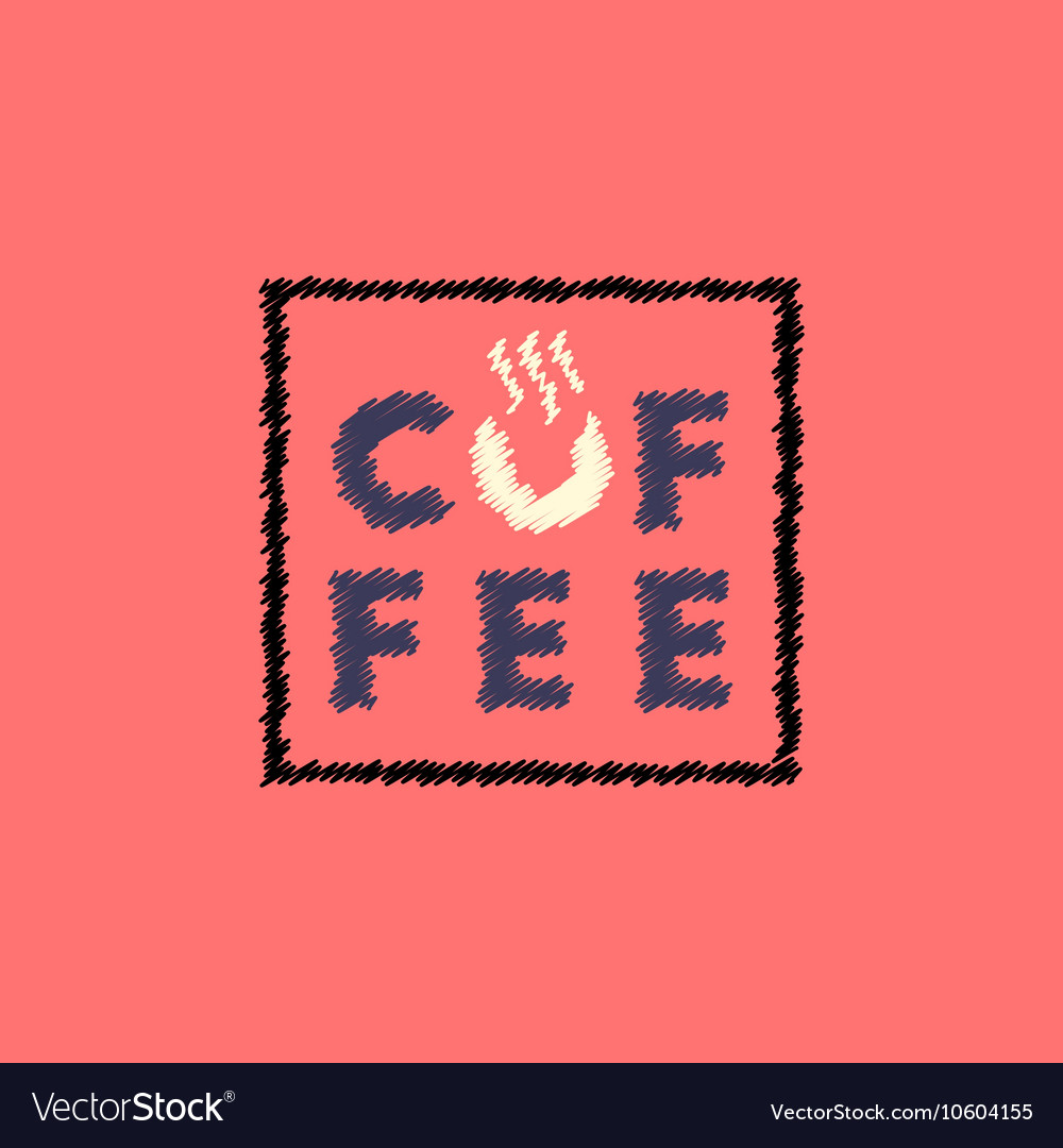 Flat icon design collection coffee sign