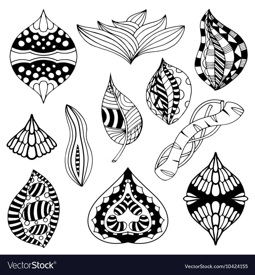 Leafy icon set Royalty Free Vector Image - VectorStock