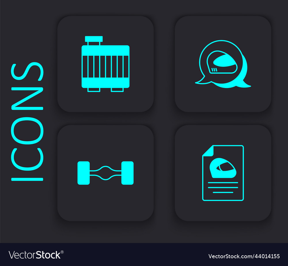 Set Racing Helmet Car Radiator Cooling System Vector Image Set Racing Helmet Car Radiator Cooling System Vector Image