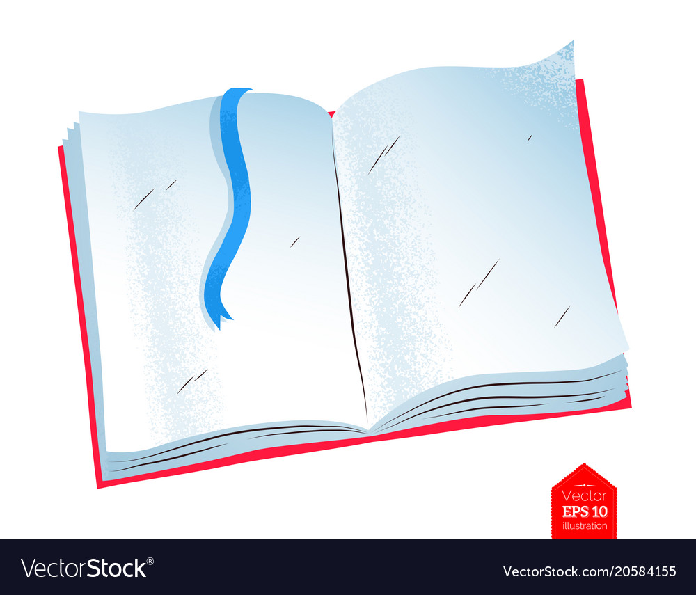 Top View Opened Notebook Royalty Free Vector Image