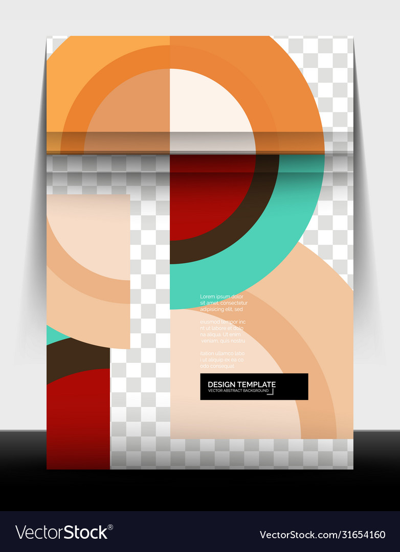 Circle design a4 flyer print template annual