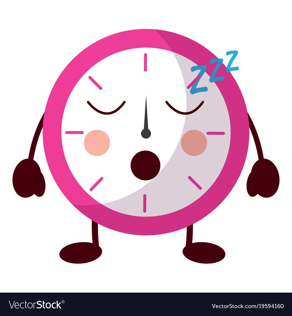 Clock kawaii icon image