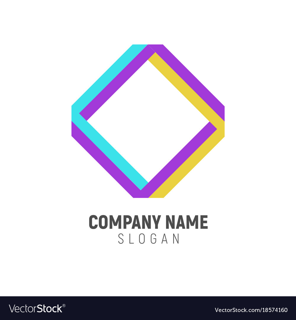 Connection shape logo design Royalty Free Vector Image