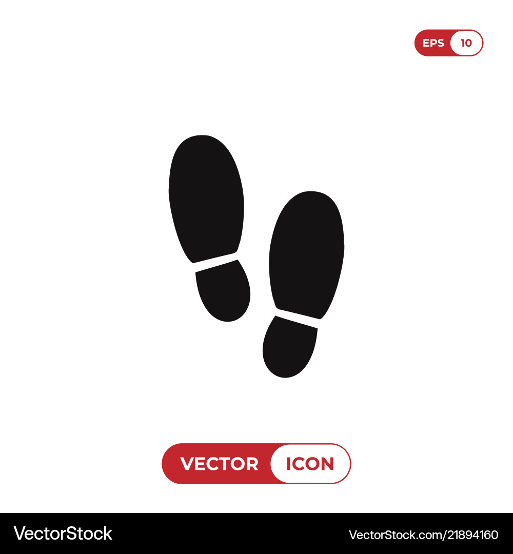 Footstep Icon Footsteps Icon Shoes And Legs Human Steps Vector Stock