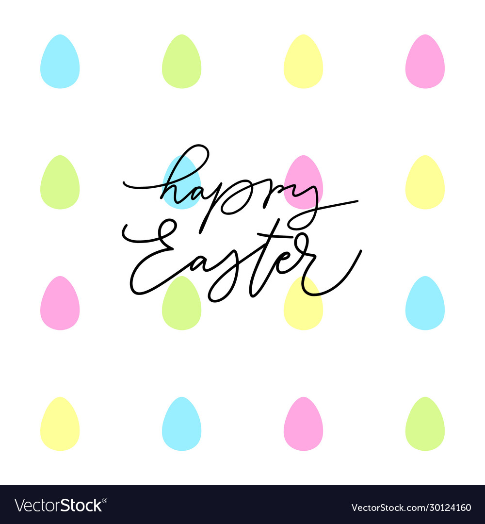 Happy easter egg doodle holiday design