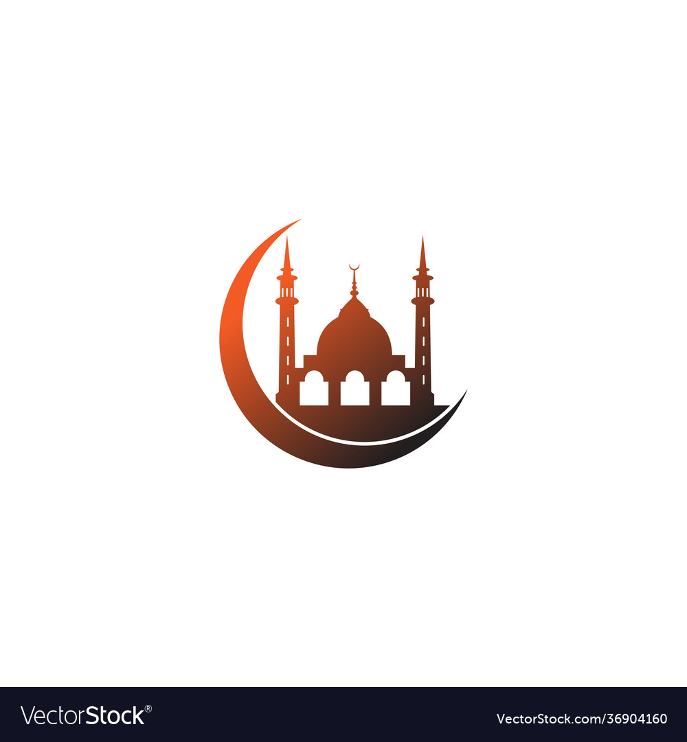 Islamic logo mosque icon design template