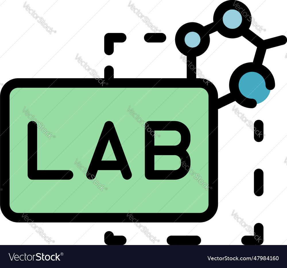 Lab test icon flat Royalty Free Vector Image - VectorStock