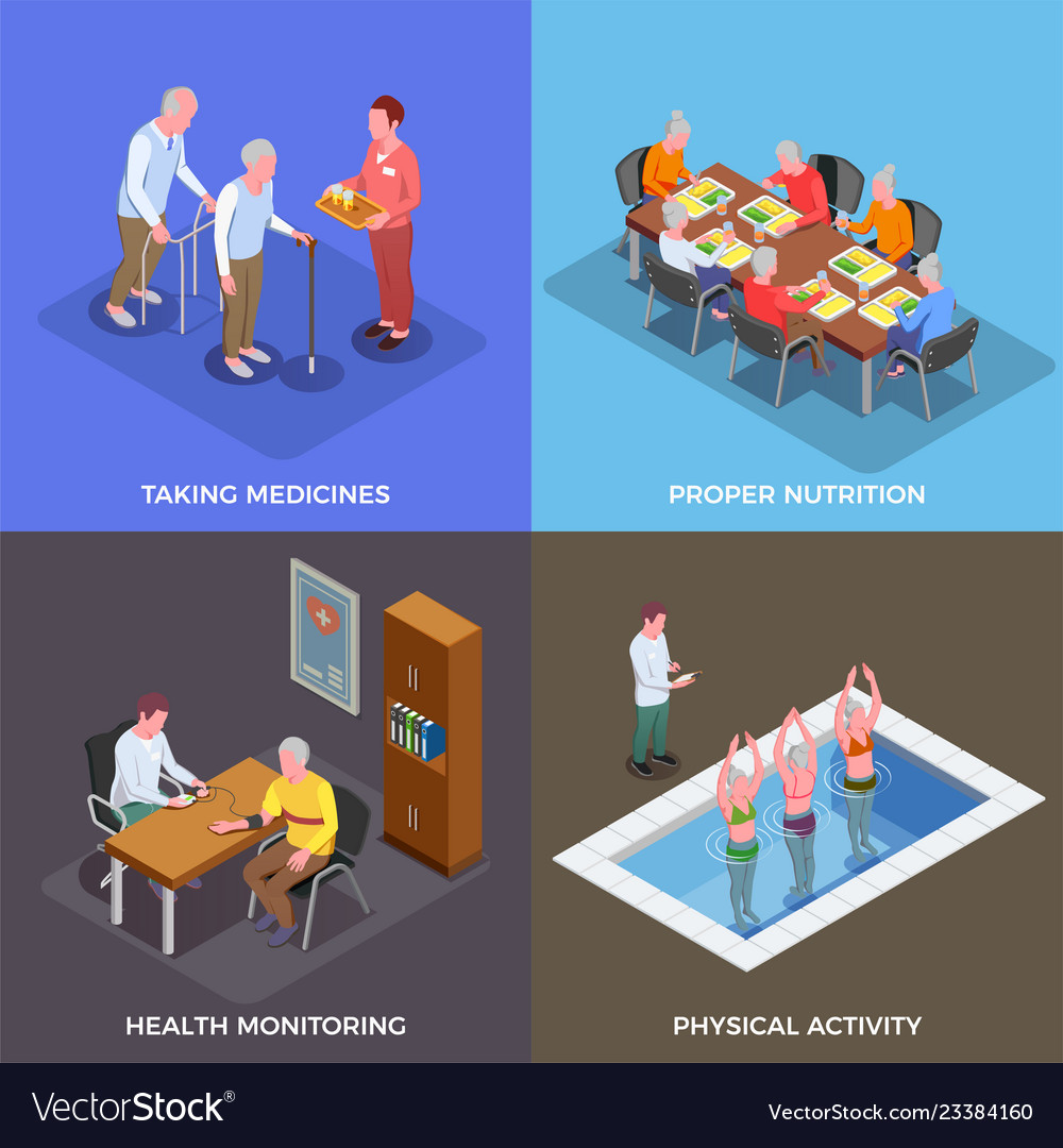 Isometric Nursing Home Vector Images 74
