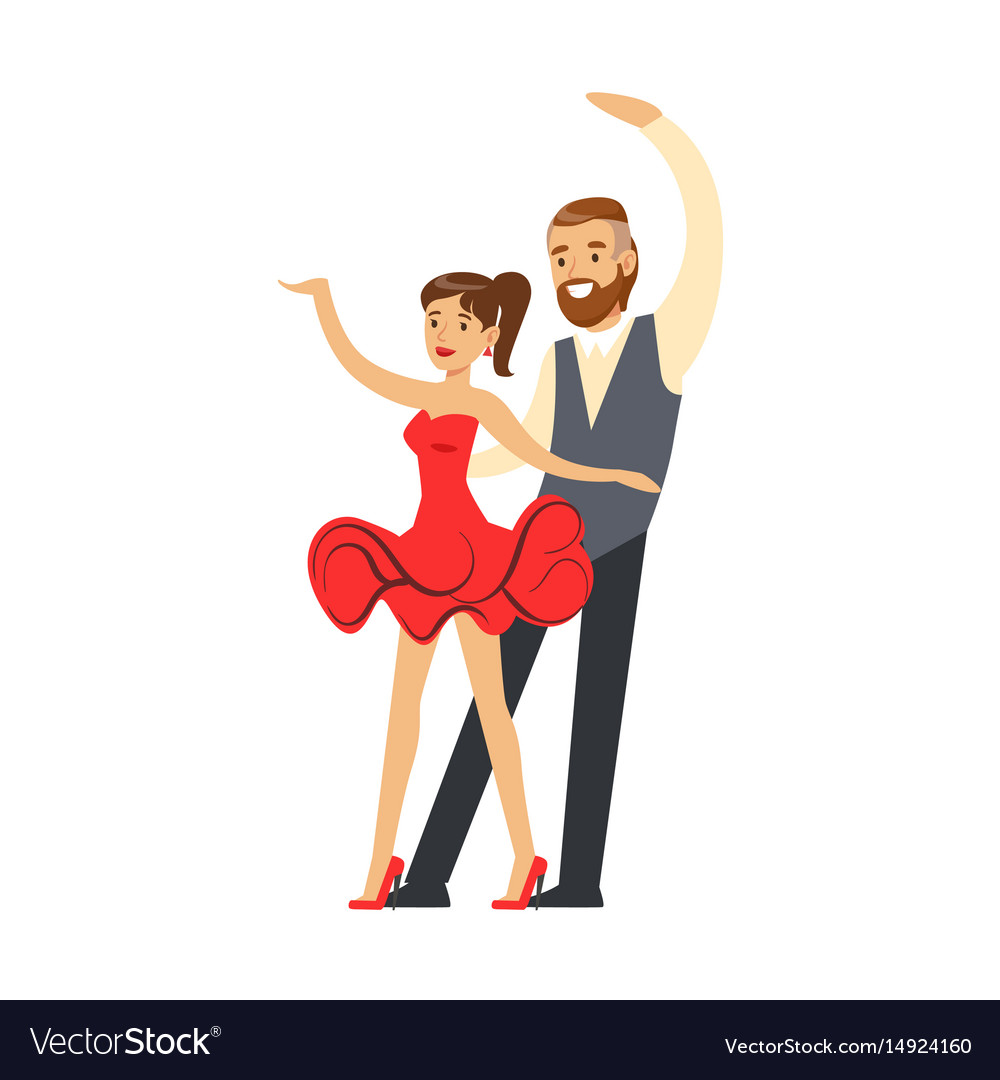 Premium Vector  Isolated cute couple dancer characters dancing to salsa  music concept vector