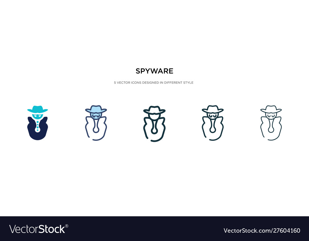 Spyware icon in different style two colored