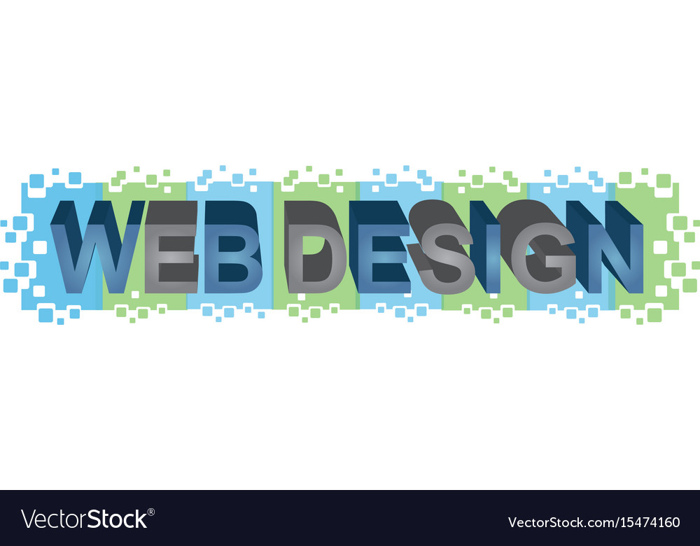 Word web design Royalty Free Vector Image - VectorStock