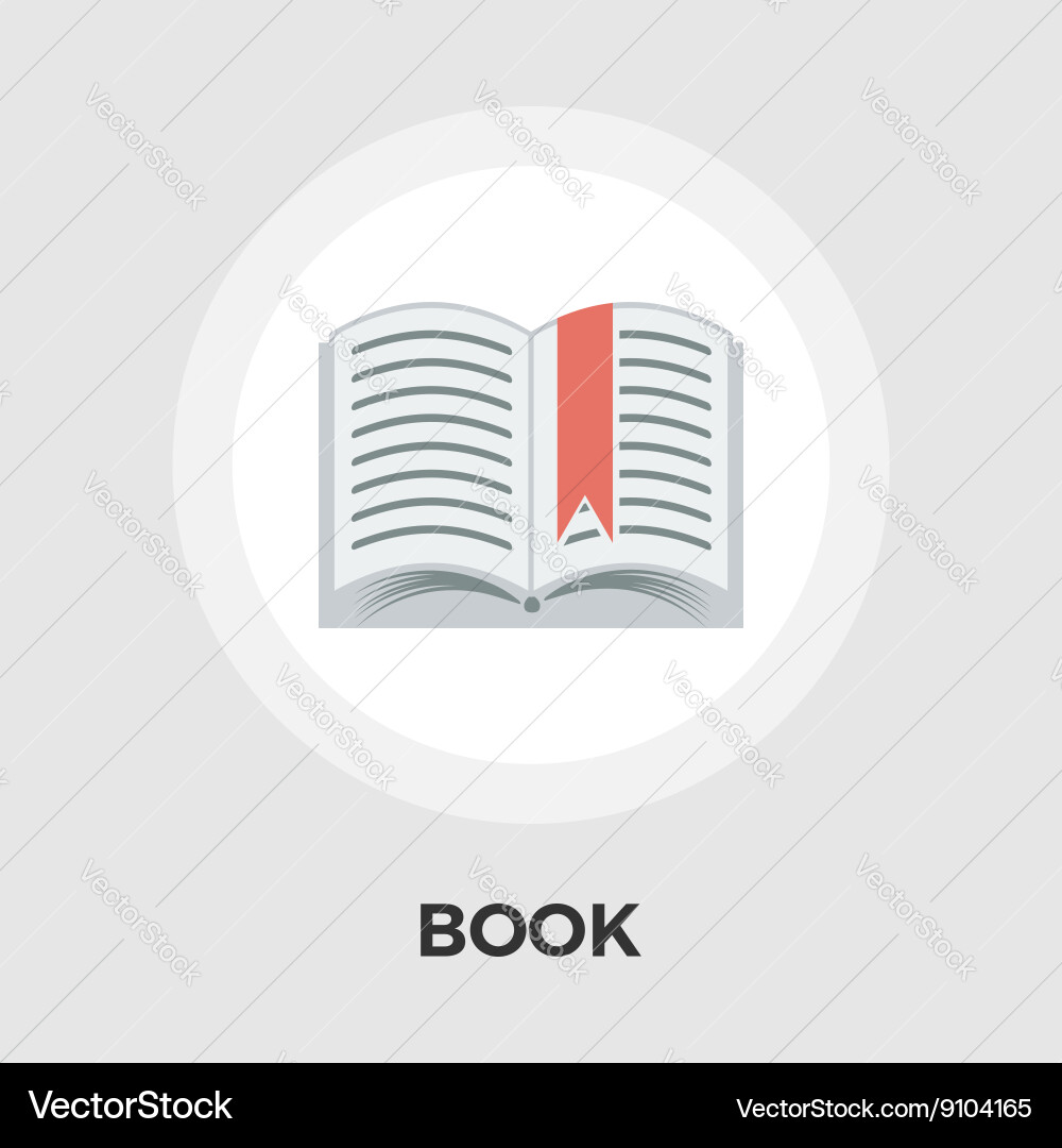 Book flat icon Royalty Free Vector Image - VectorStock