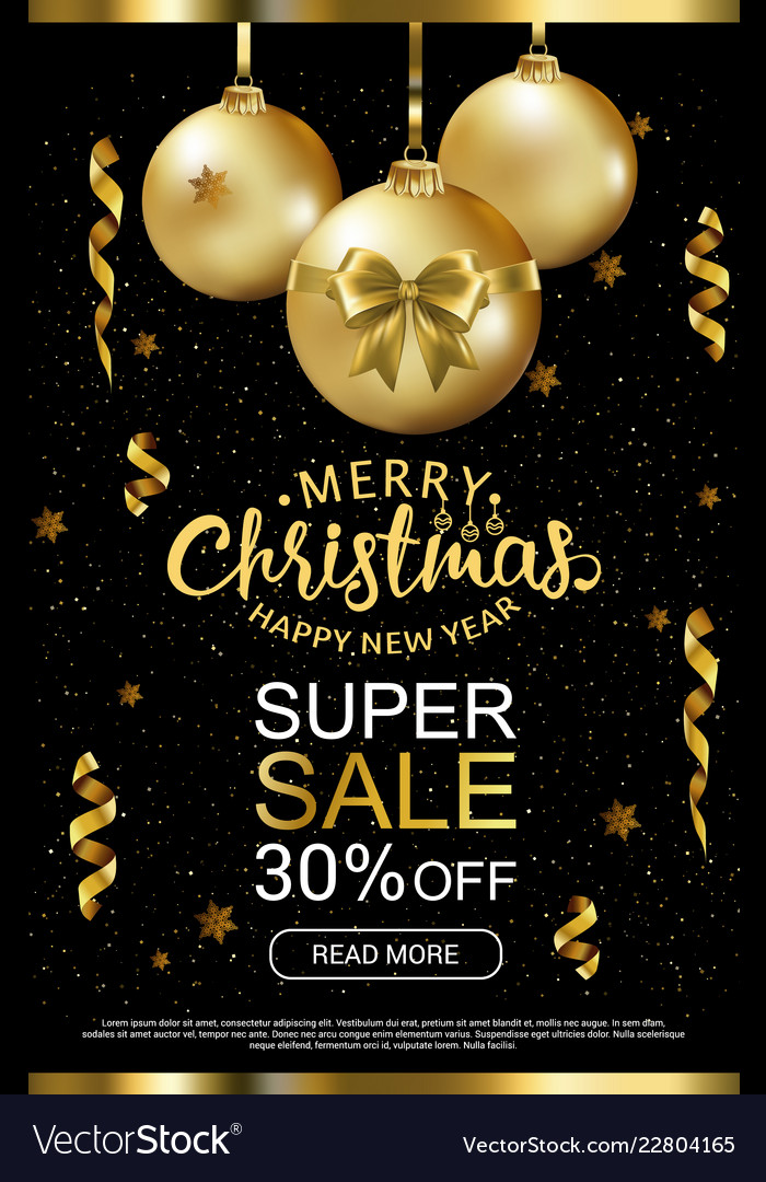 Christmas sale advertising poster