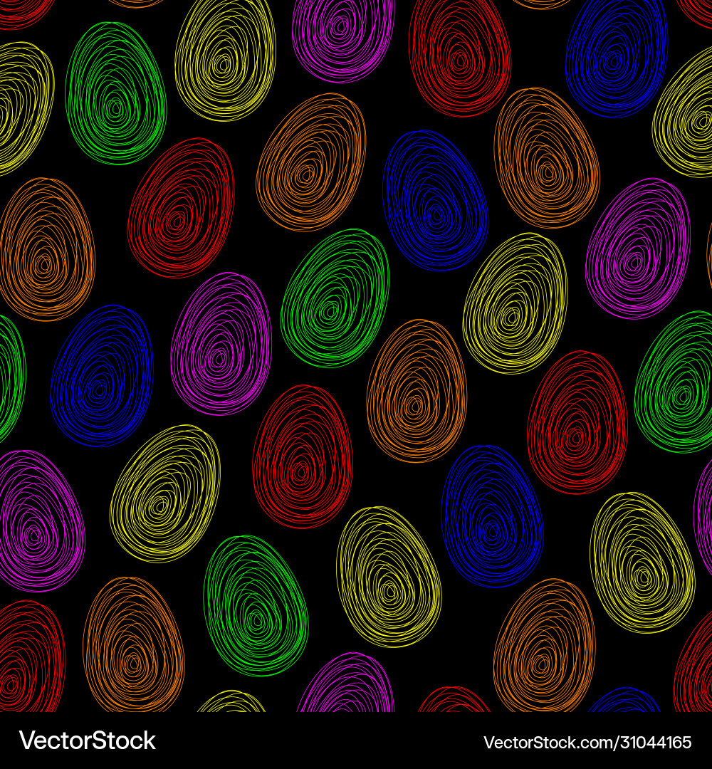 Easter eggs seamless pattern Royalty Free Vector Image