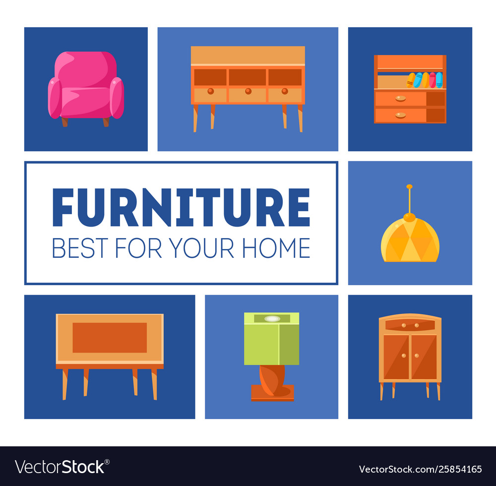 Furniture Banner Template Best For Your Home Vector Image