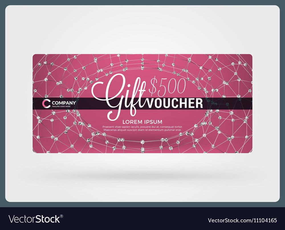 gift voucher design template discount card gift vector image