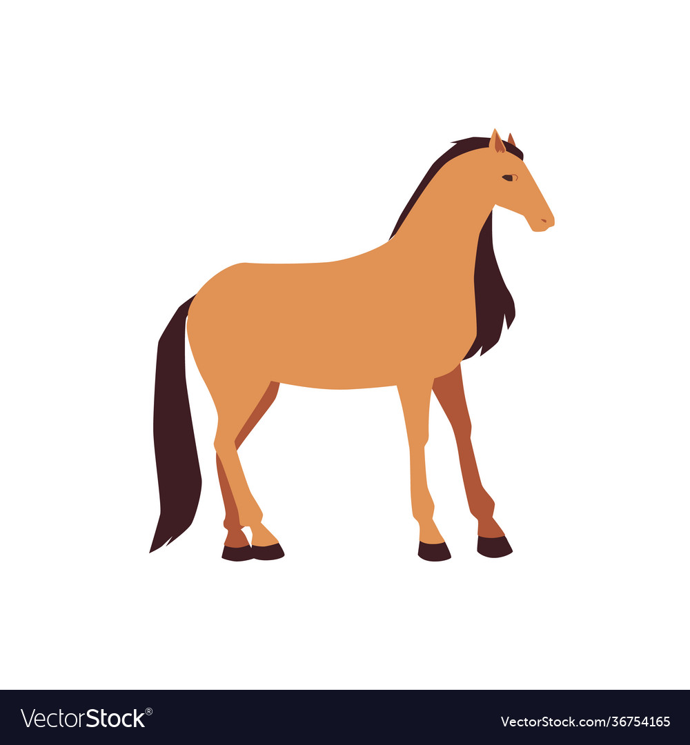 Horse for work on a medieval agricultural farm Vector Image