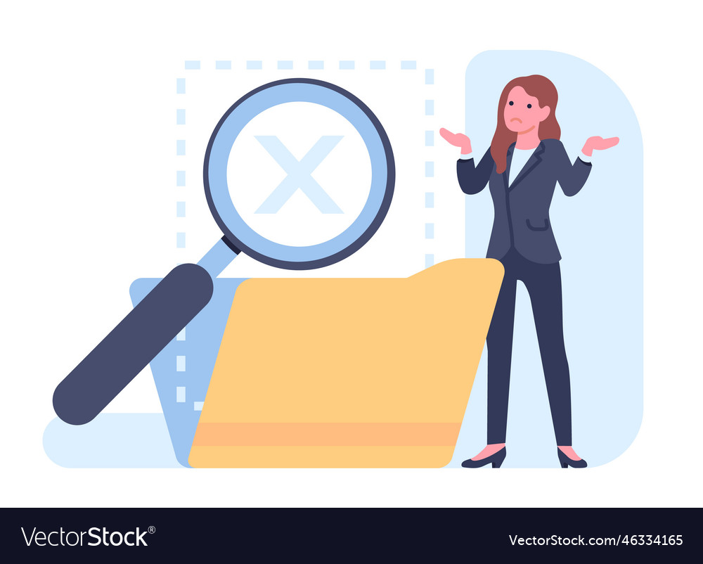 No data empty file folder not found information vector image