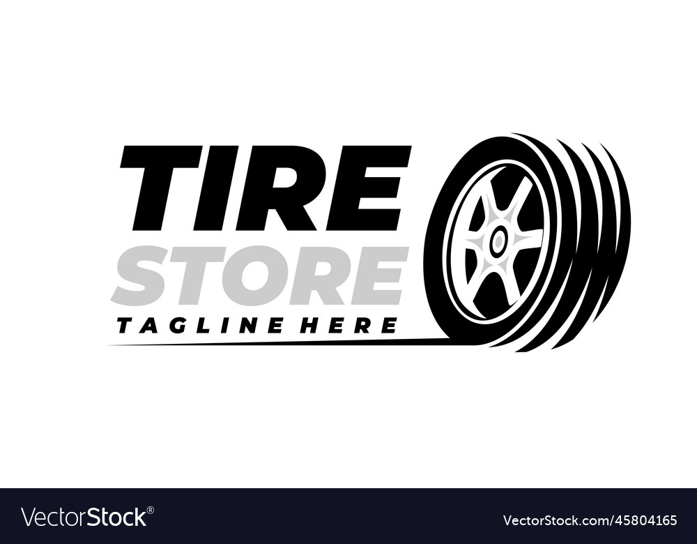 Tire logo design automotive car showroom Vector Image