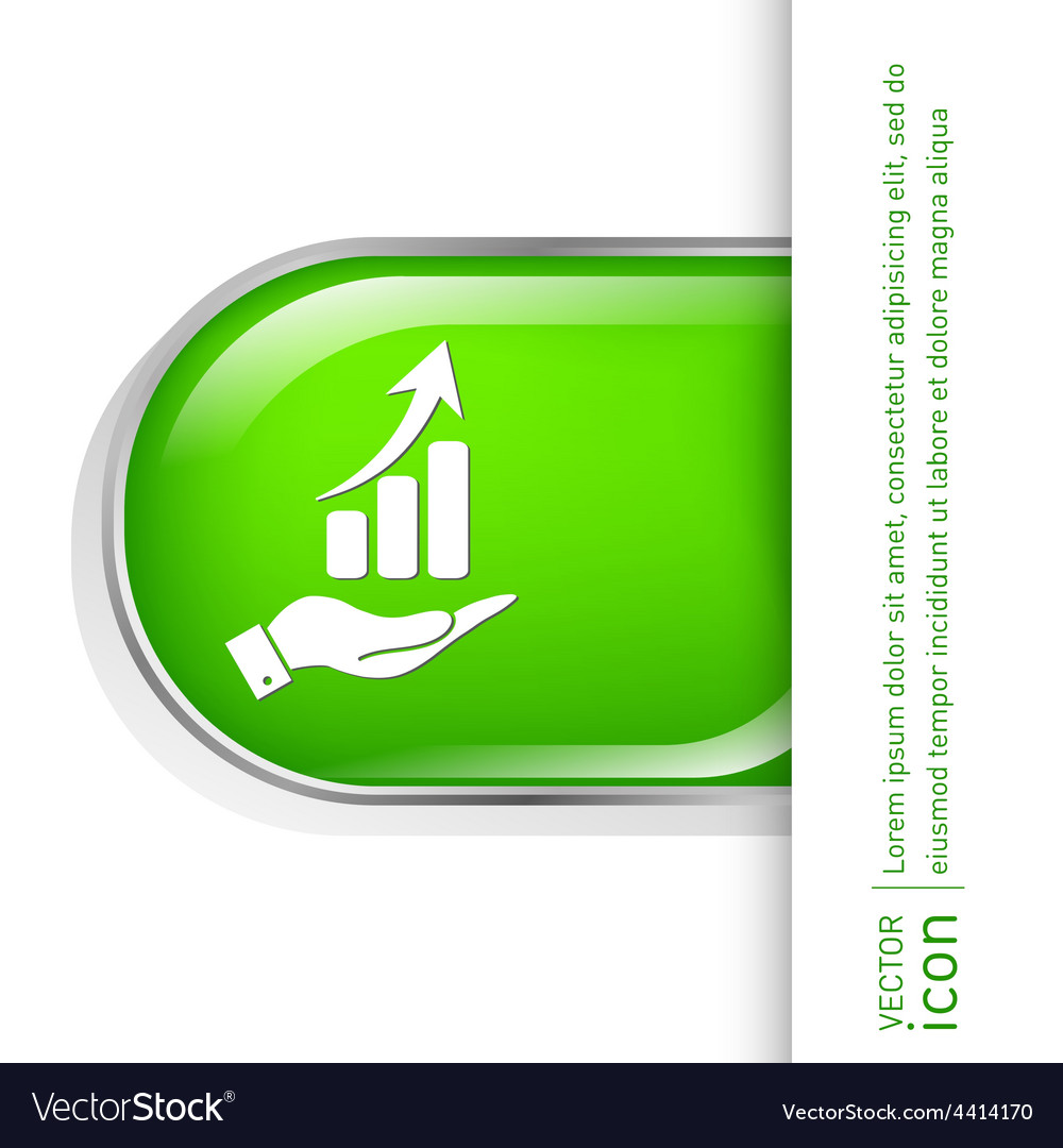 Hand holding a chart diagram figure business icon