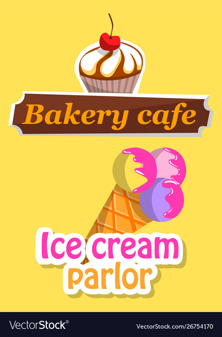 Ice-cream and dessert logotype sweet logo