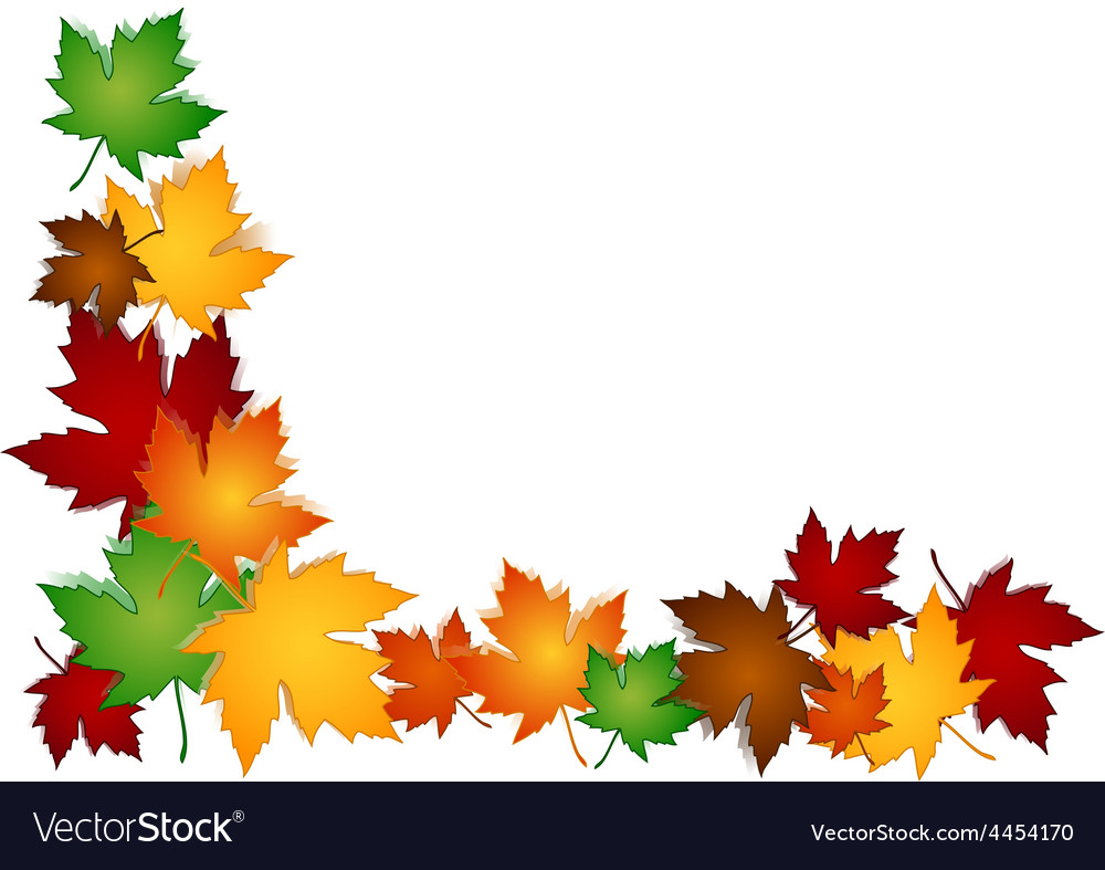 Maple Leaves Colorful Border Royalty Free Vector Image